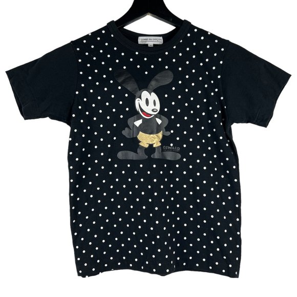 COMME des GARÇONS X Disney Oswald the Lucky Rabbit T-Shirt in Black Size S - Picture 1 of 5